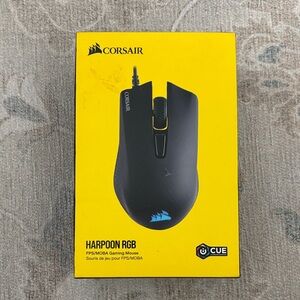 Corsair Harpoon RGB Gaming Mouse - Black and Blue